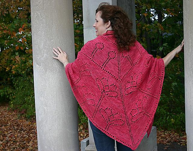 Poppy field shawl