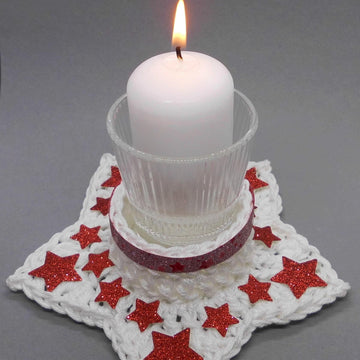 Star tealight holder candle holder - very easy and fast from scraps of yarn