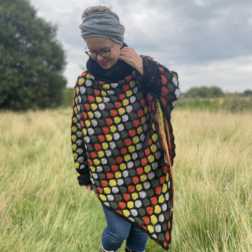 Oversized Honeycomb Poncho