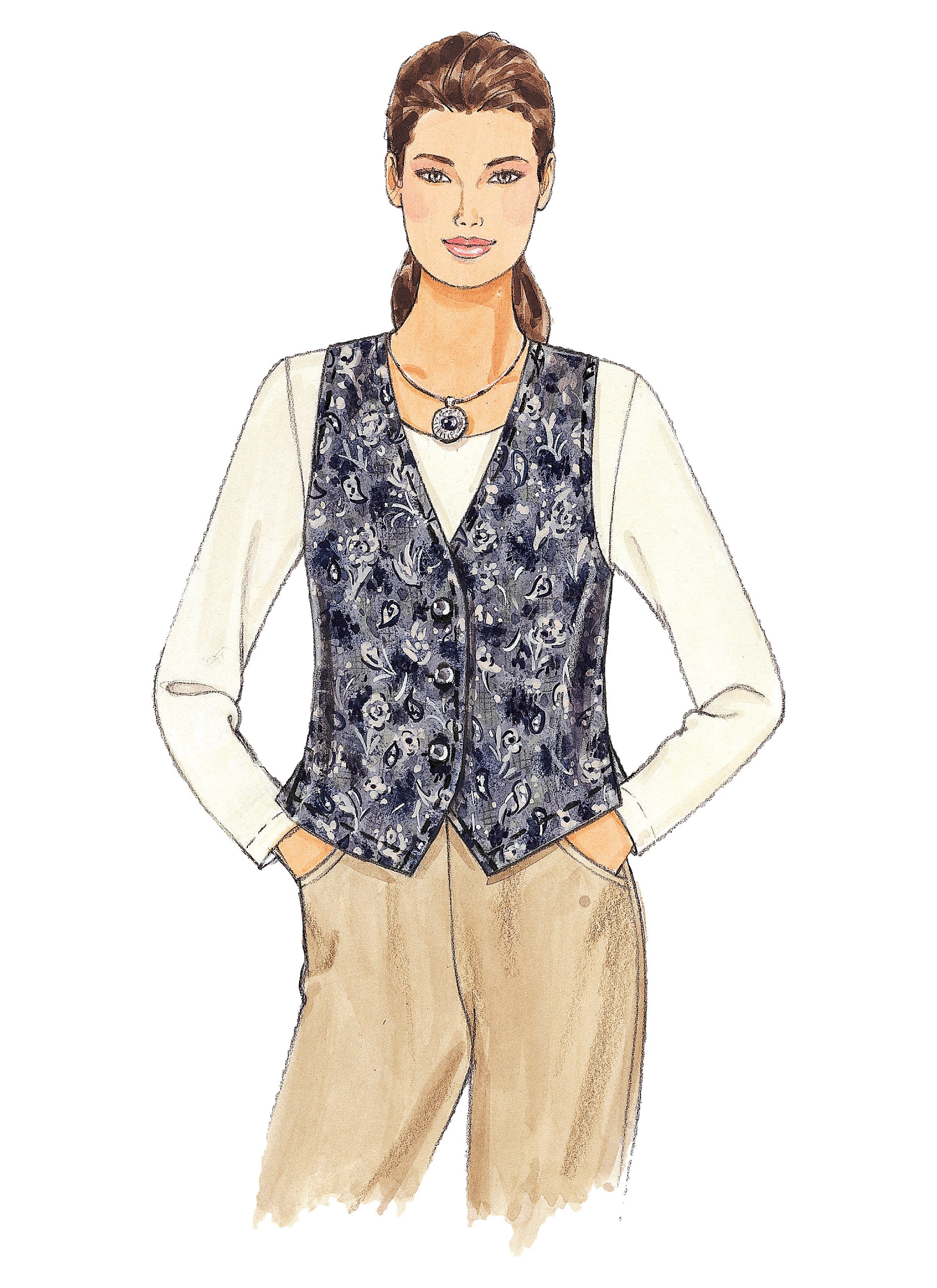 McCall's Misses' Unlined Vests In Two Lengths M2260 - Sewing Pattern