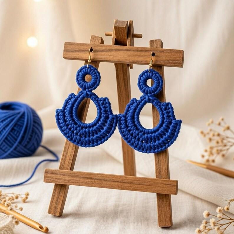 Crochet Teardrop Earrings Pattern – Jewelry PDF + Video Tutorial