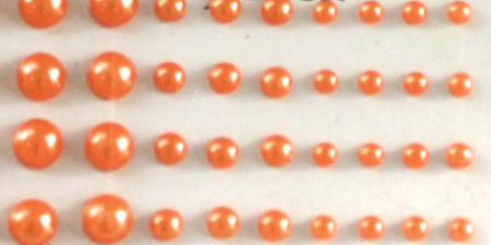 Eyelet Outlet Adhesive Pearls Multi-Size 100/Pkg - Orange