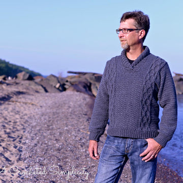 Midwestern Warmth Men's Cabled Sweater