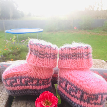Posh Pink Baby Booties