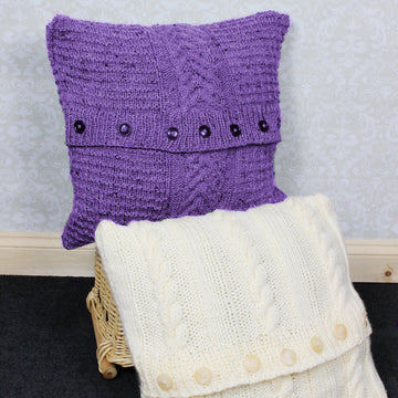 Knitting Pattern For 2 cushion covers  #268