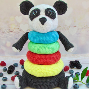 Panda Color Stacking rings toy