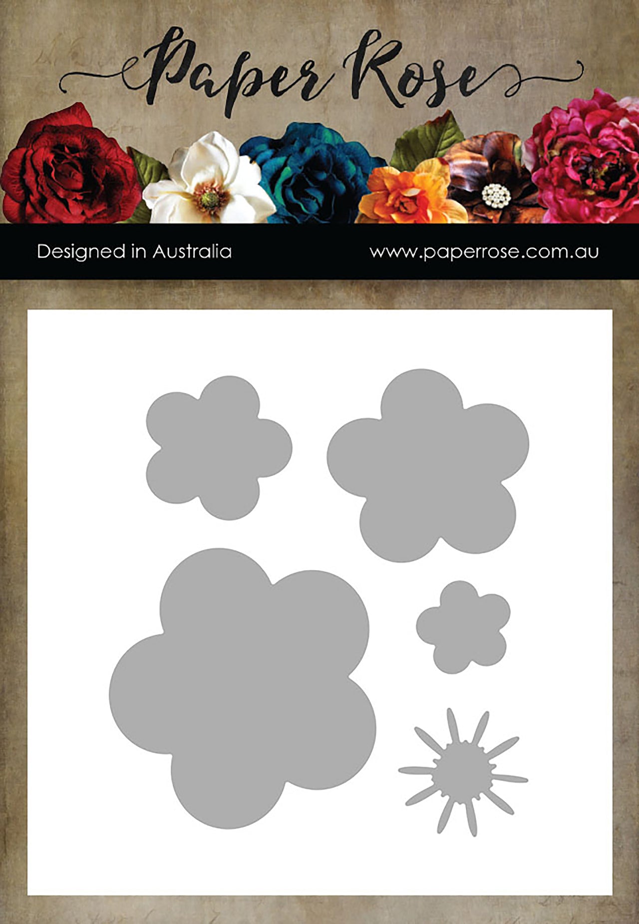 Paper Rose Dies - Flower Set 6