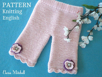 Knitting PATTERN Baby Girl Pants Caroline