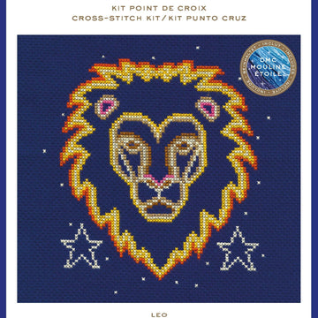 DMC Leo Cross Stitch Kit - 7in