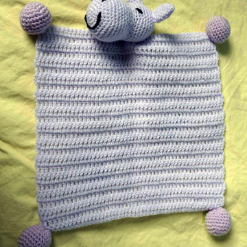 Amigurumi Häkelanleitung Schnuffeltuch Nilpferd Lulu