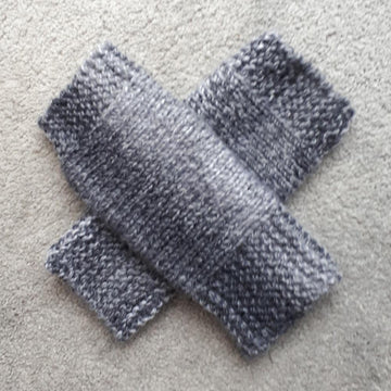 Charcoal Marble Wrist Warmers