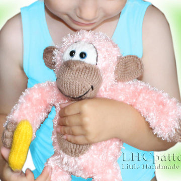 Monkey Knitting Pattern, Knitted Monkey