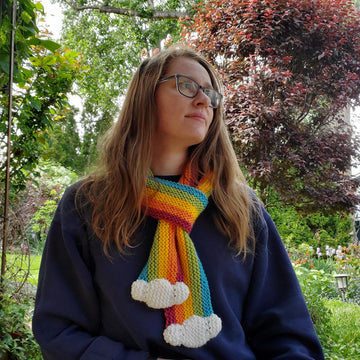 Rainbow Clouds Scarf