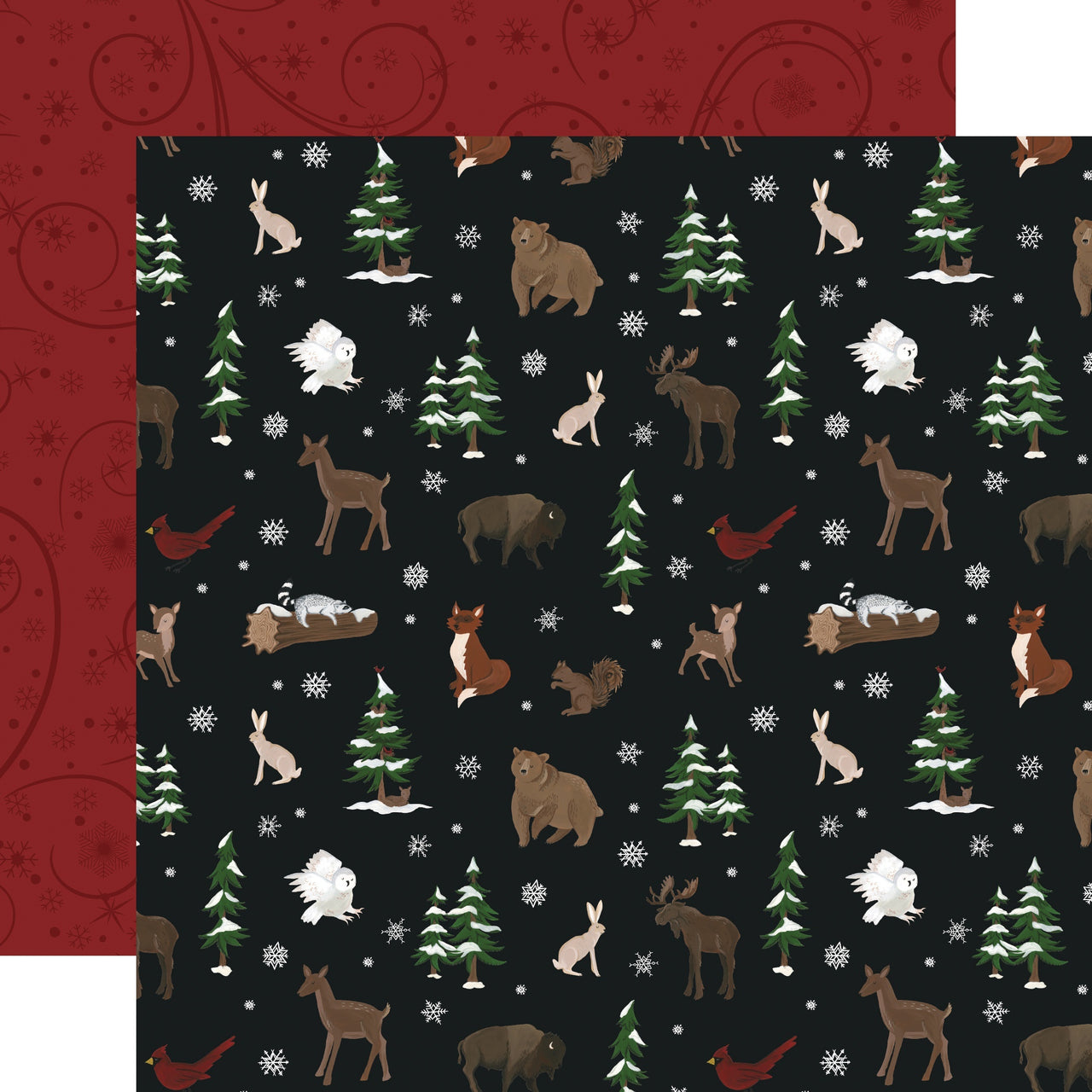 Echo Park Paper Warm & Cozy Double-Sided Cardstock 12"X12" 25/Pkg - Winter Friends