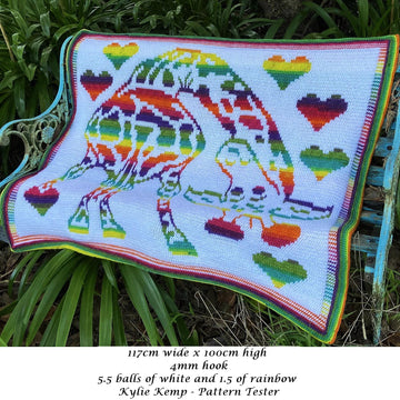 Giraffe LovePrints Blanket Overlay Mosaic Crochet Pattern
