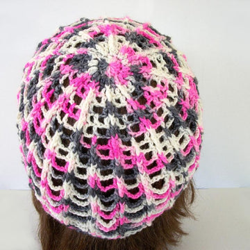 Spiderweb Skullcap Lace Beanie In Fingering Weight