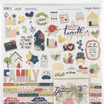 Simple Stories Collector's Essential Kit 12"X12" - So Happy Together