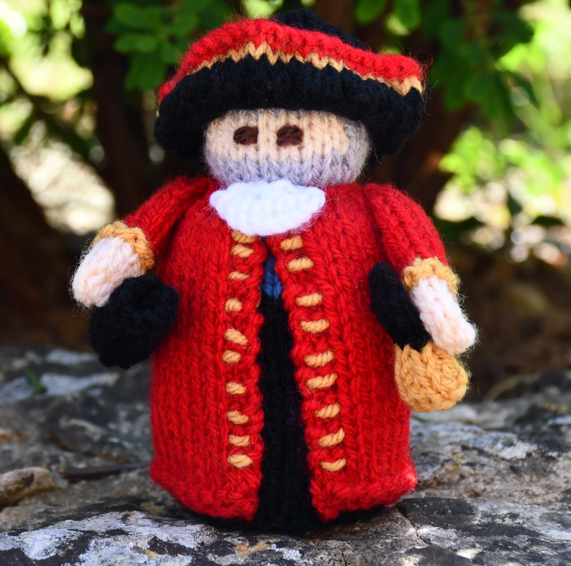 Victorian Town Crier Doll Knitting Pattern - Toy Knitting Pattern