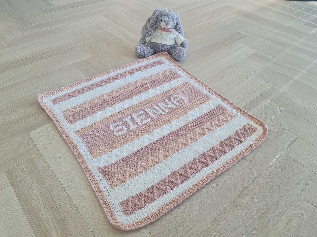 Personalised Baby Name Bobble Blanket