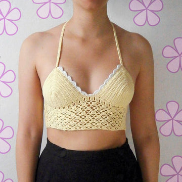 PEARL lacy crop top _ M39