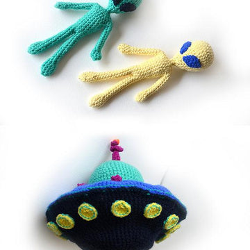Flying Saucer Crochet Pattern, Aliens Amigurumi, Aliens Crochet Pattern, Flying Saucer Amigurumi