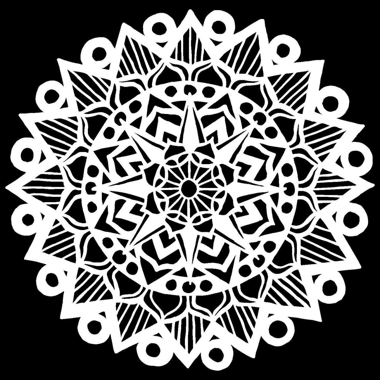 The Crafter's Workshop Crafter's Workshop Template 12"X12" - Striped Mandala