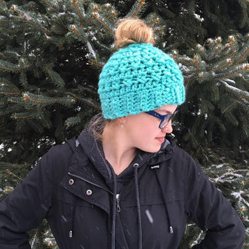 Messy Bun Ponytail Hat