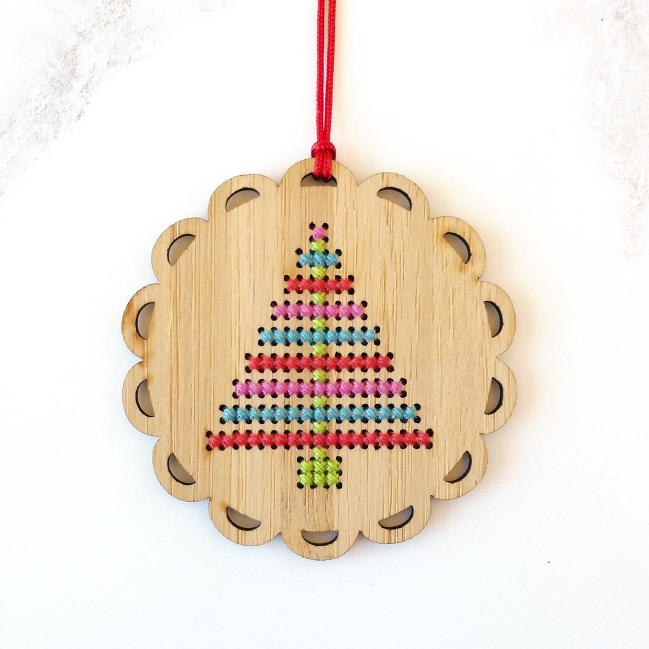 Red Gate Stitchery Christmas Tree Ornament Cross Stitch Kit