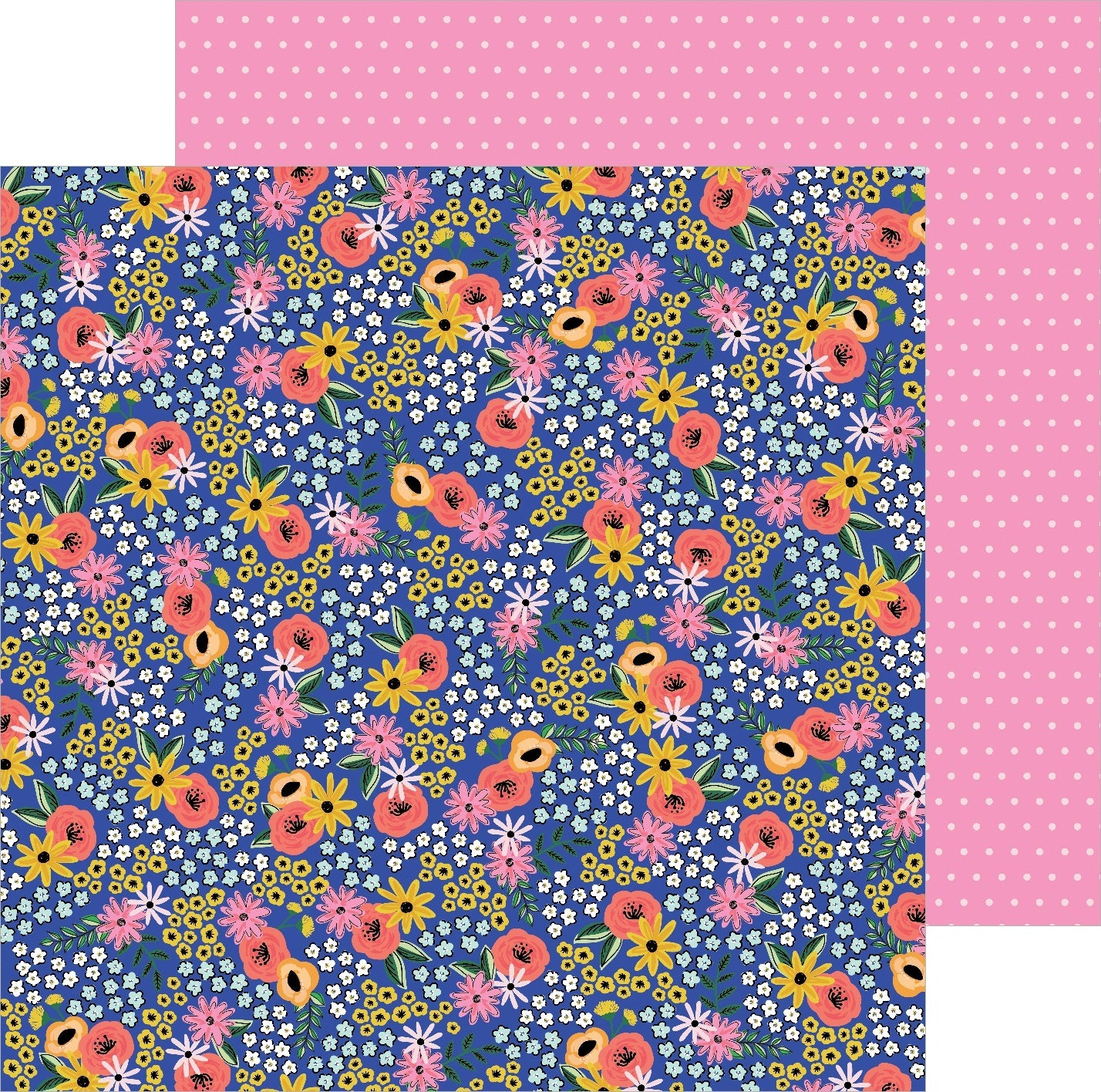American Crafts Jen Hadfield Hey, Hello Double-Sided Cardstock 12"X12" 25/Pkg - Flower Patch