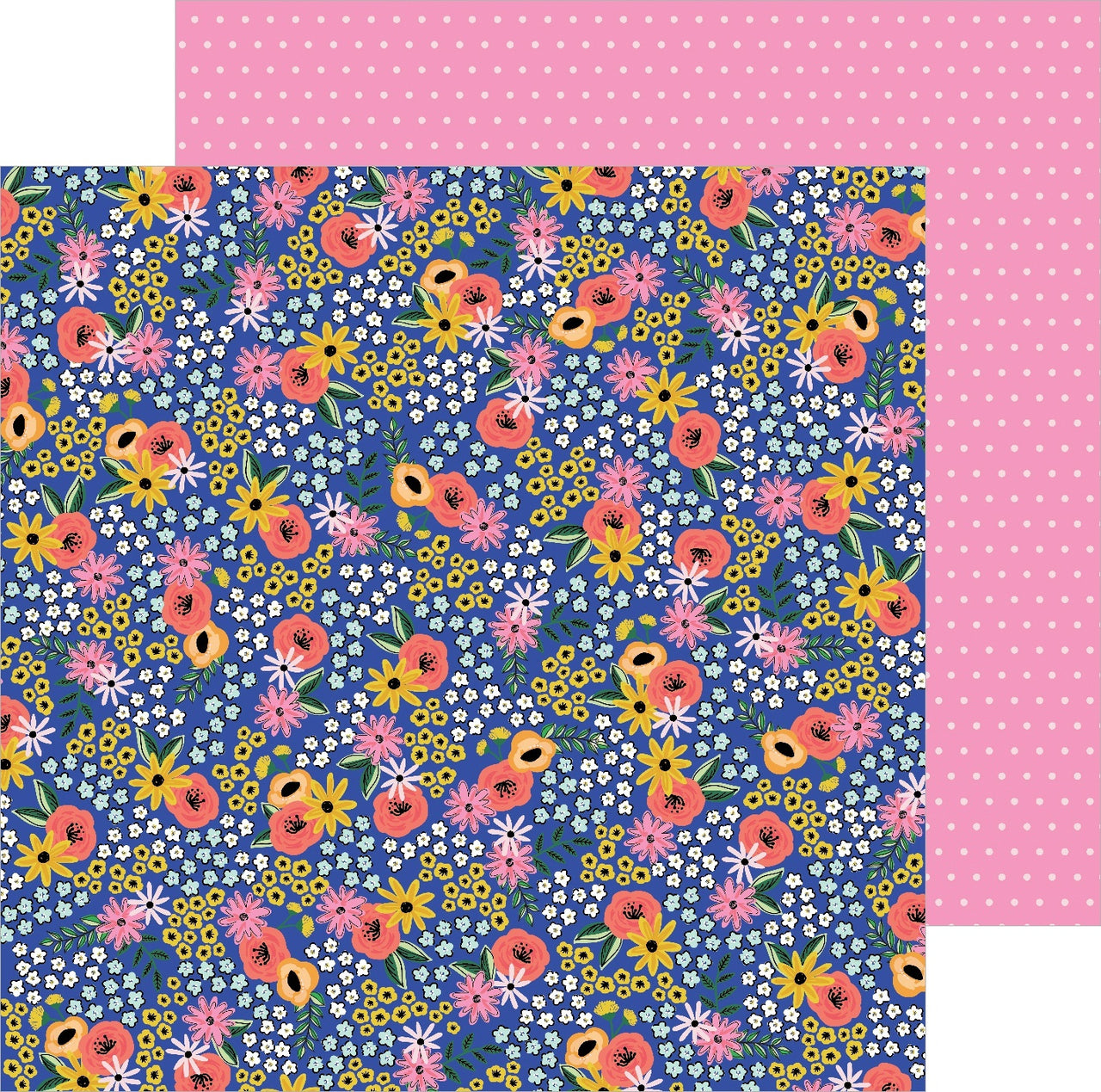 American Crafts Jen Hadfield Hey, Hello Double-Sided Cardstock 12"X12" 25/Pkg - Flower Patch