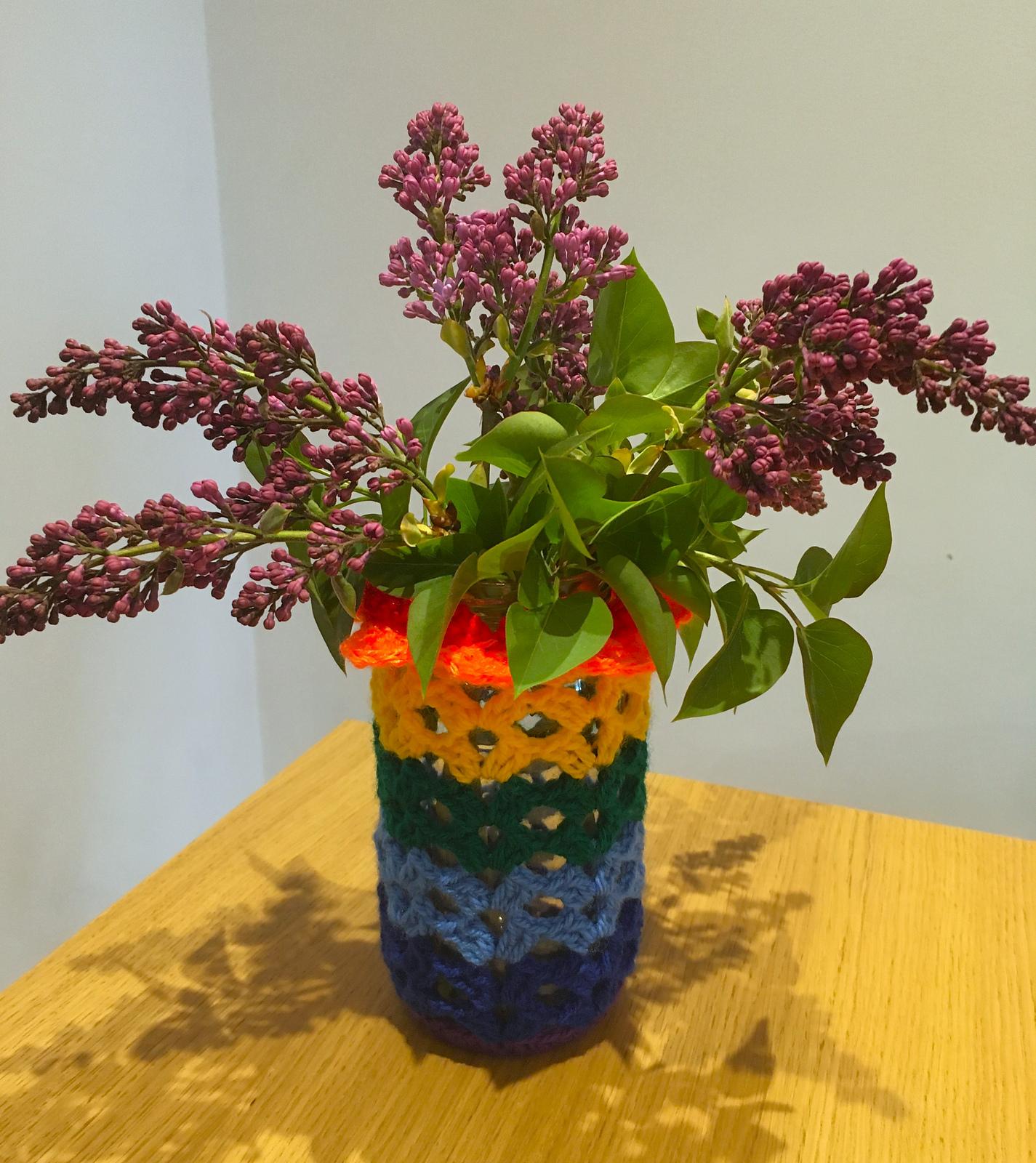 Flower top jar cover I by HueLaVive