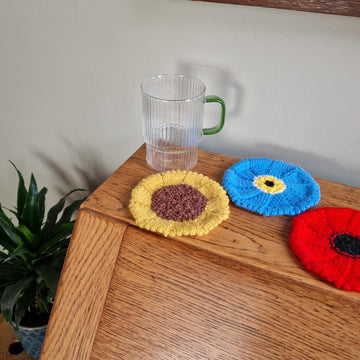 PDF Sunflower, Forget-me-not & Poppy Coasters