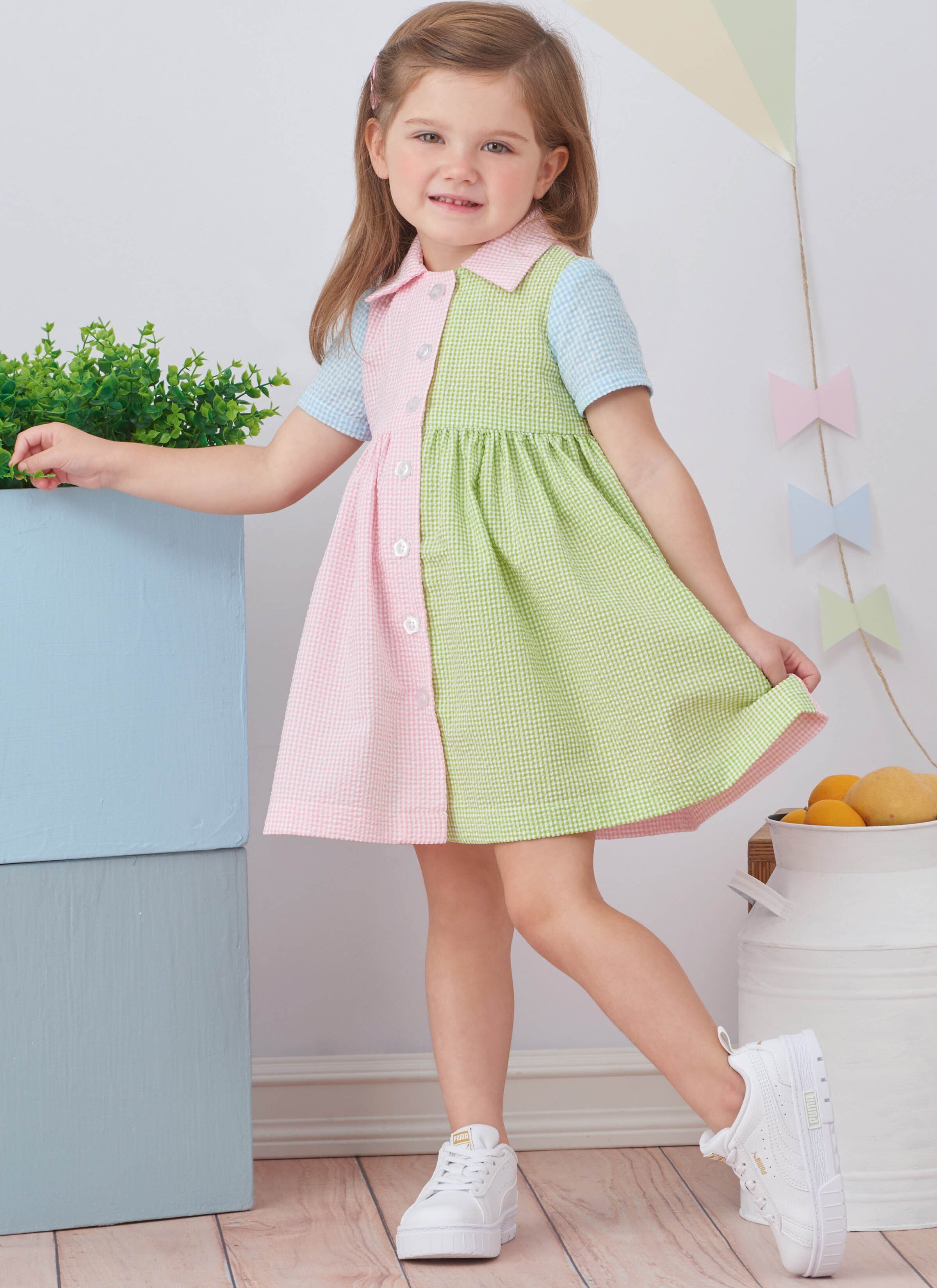 Simplicity Toddlers' Dress with Sleeve Variations S9760 - Sewing Pattern
