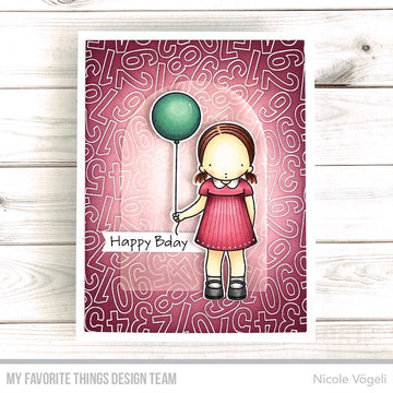 My Favorite Things Background Cling Rubber Stamp 6"X6" - Number Jumble