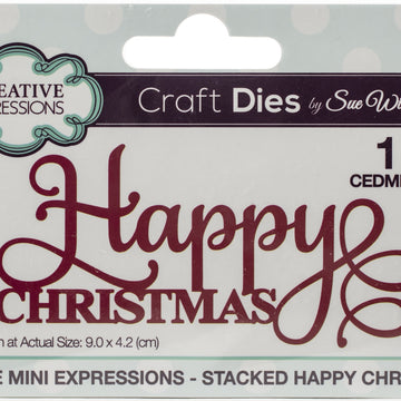 Creative Expressions Festive Craft Dies By Sue Wilson - Mini Expressions-Stacked Happy Christmas