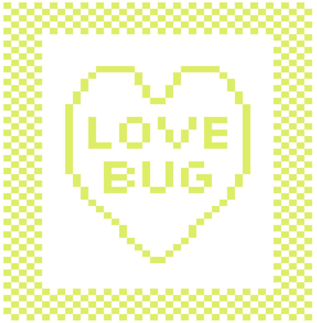 'Love Bug' Heart Dishcloth