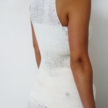 Laced Cropped Tank Top