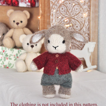 Baby Lamb knitting pattern, Flat Knitting