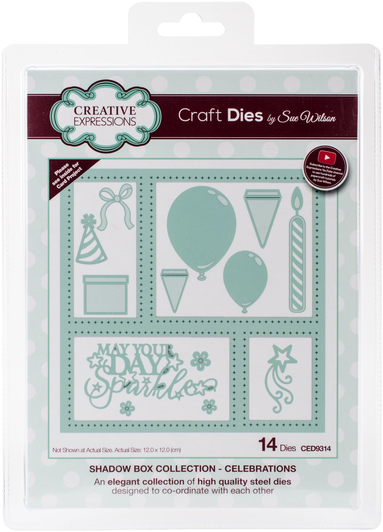 Creative Expressions Craft Dies By Sue Wilson - Shadow Box-Celebrations