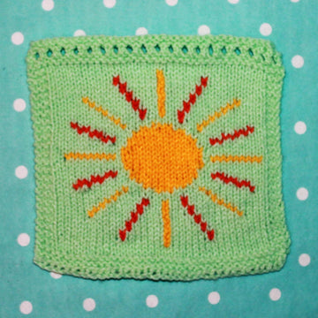 Weather Symbols Intarsia Squares