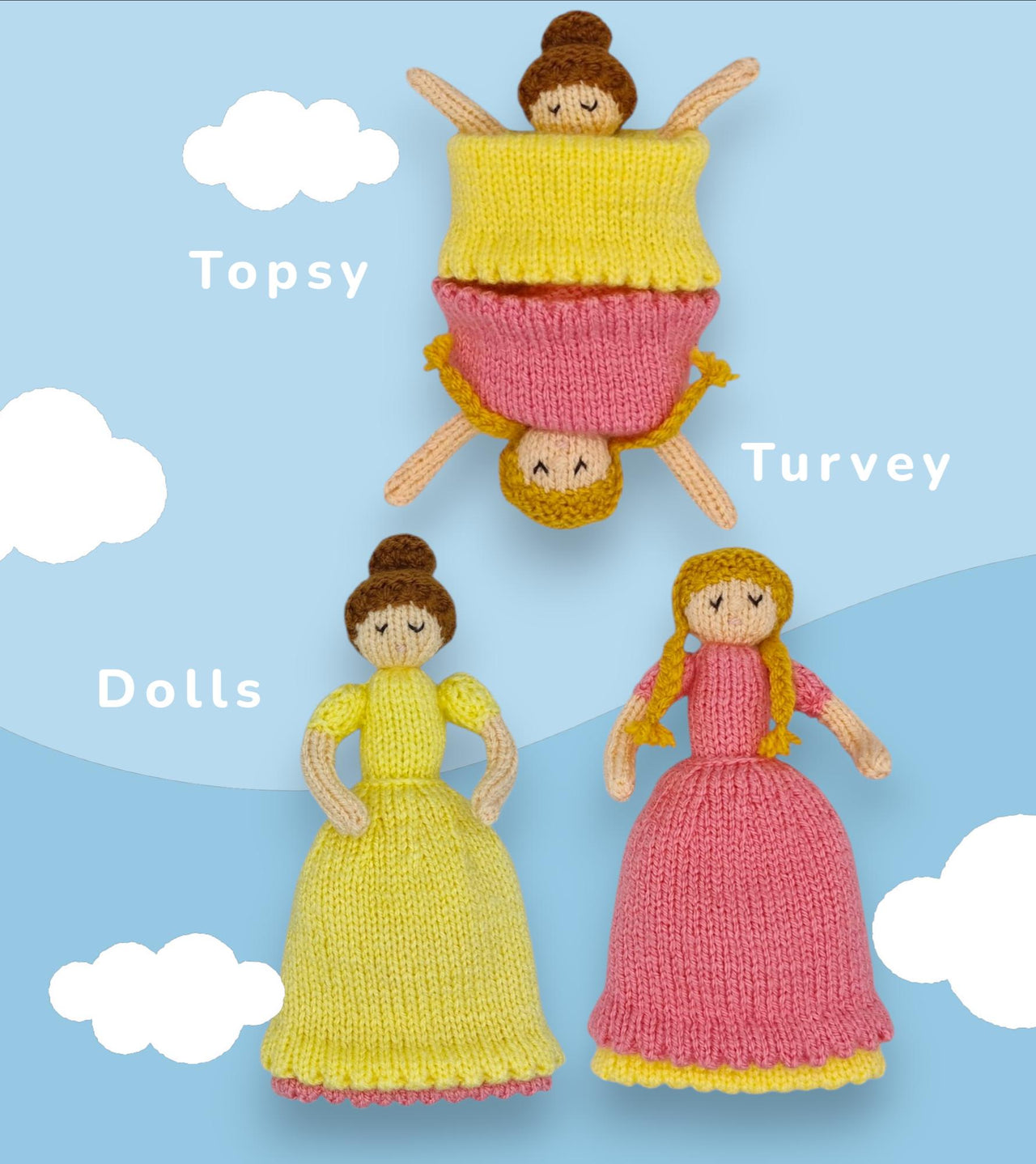 Topsy Turvy Doll - Small 19cm Size Stocking Filler Christmas Princess