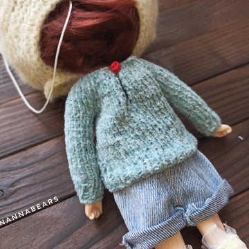 Cherries Sweater for 1/6 scale doll