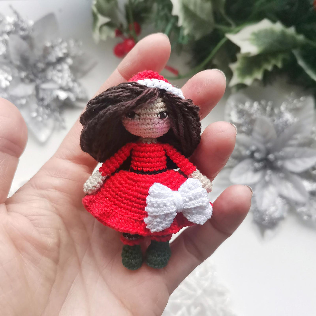 Mini Christmas Doll Amigurumi Ornament