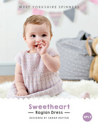 Sweetheart  Raglan Dress in West Yorkshire Spinners Bo Peep 4 Ply - DBP0022 - Downloadable PDF