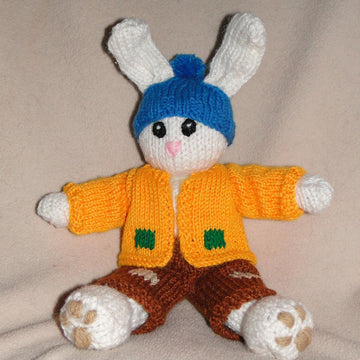 Fred the bunny -knitting pattern  Amigurumi
