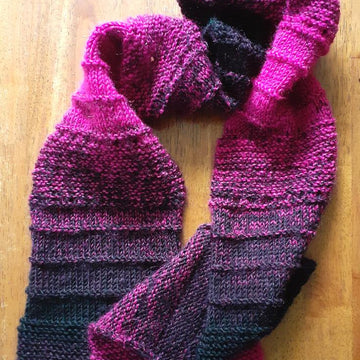 Beginner Garter & Eyelet Scarf