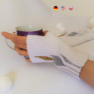 Fingerless gloves Ice Leaves