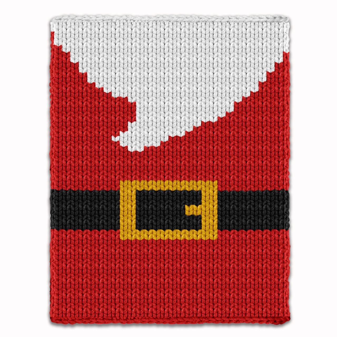 Christmas Santa Claus - Chunky Blanket - Hand Finger Knitting Pattern
