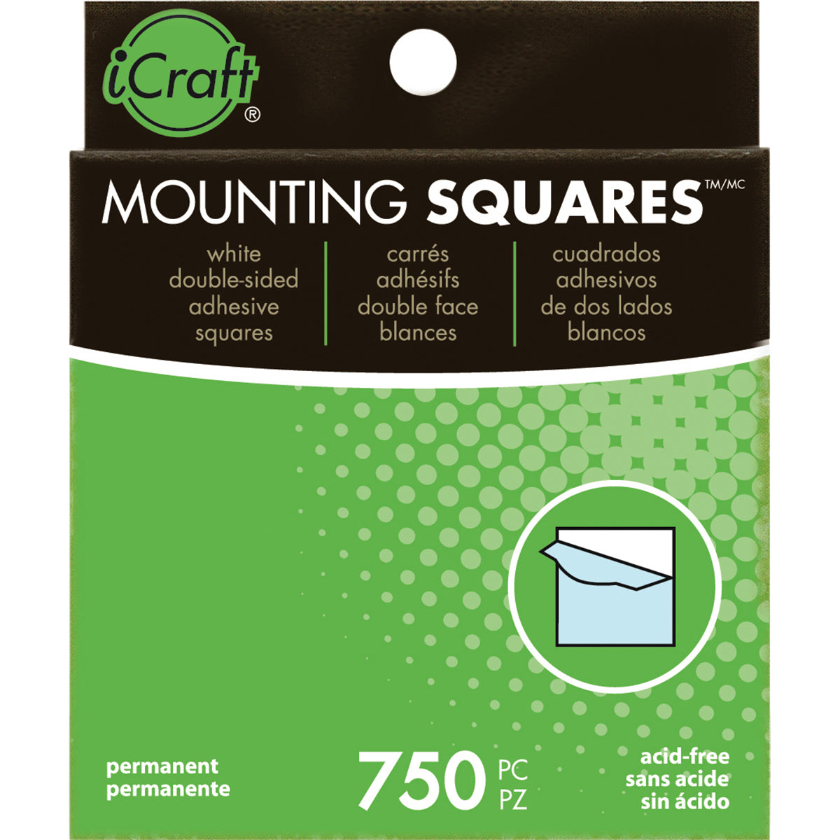 Therm O Web iCraft Mounting Squares - White .5" 750/Pkg