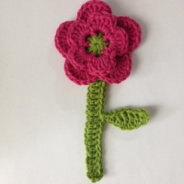 Two Layer Flower with Stem and Leaf